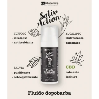 CBD aftershave balm refreshing and soothing La Saponaria_64795
