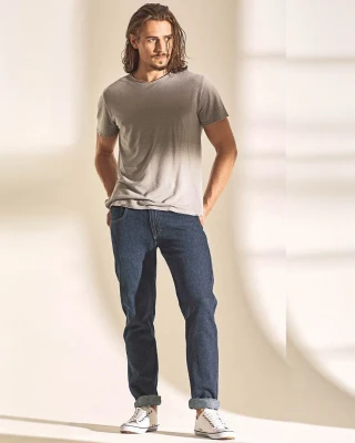 Men's Blue Denim Rinse Jeans in hemp and organic cotton_93492