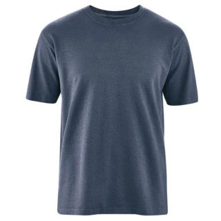 Man basic t-shirt in hemp and organic cotton Steel Blue_66223