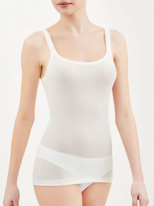 Shoulder strap vest top in soft merino wool_88730