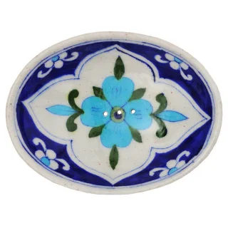 JANKA soap dish in hand painted glazed ceramic_68841