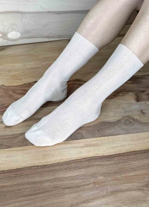 Short socks in natural organic cotton_107320