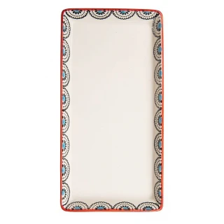 MATTHES tray in hand painted glazed ceramic_68834