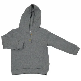 Piquet 100% organic cotton children's hooded sweatshirt_69284