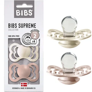 BIBS Supreme pacifiers 2 pcs Ivory and Blush Pink_79359