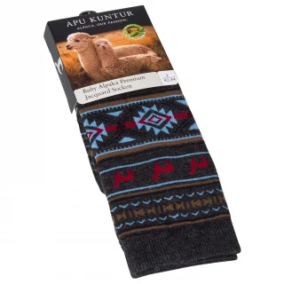 Knit socks JACQUARD baby alpaca Pima cotton_70496