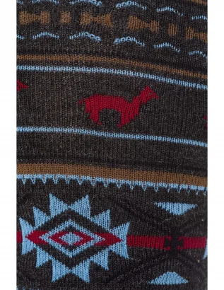 Knit socks JACQUARD baby alpaca Pima cotton_86142