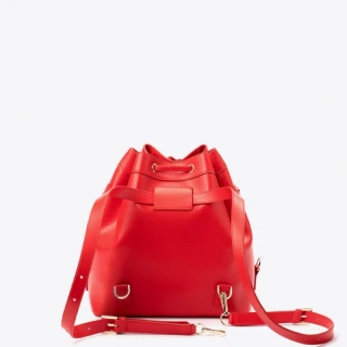 Prima Linea Giorgia bucket bag in red Vegan apple leather_72215