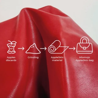 Prima Linea Giorgia bucket bag in red Vegan apple leather_72234