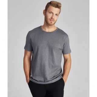 T-shirt for men in hemp and organic cotton steel grey_72448