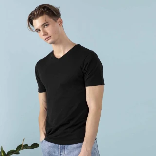 EasyBio men's V-neck T-shirt in Organic Cotton_74021