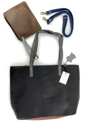 Wendy Shopper Bag in Fair Trade recycled leather_102209