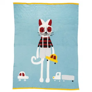 MEOW baby blanket in pure organic cotton 100x80 cm_80563