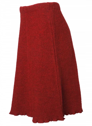 Long women's skirt in pure organic boiled wool_81743