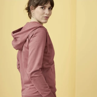 Hoodie with zip Lamina in organic cotton_81984