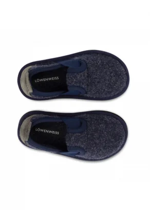 Muvy Blue wool felt slippers for children_109166