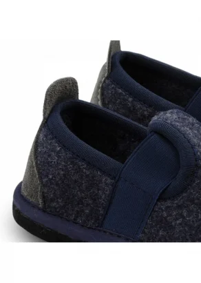 Muvy Blue wool felt slippers for children_109168
