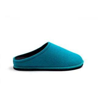 Slipper FLUO BLUE/ANTHRACITE Easy in pure wool felt_83291