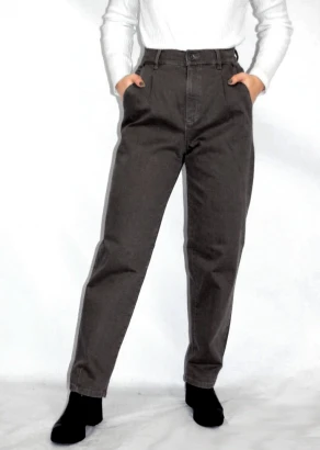 Mom Greta jeans with extra high waist in 100% pure organic cotton_83664