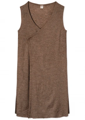 BLUSBAR long vest for women in pure merino wool_85092
