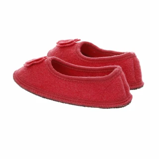Women's ballet slippers in pure boiled wool Coral_85898