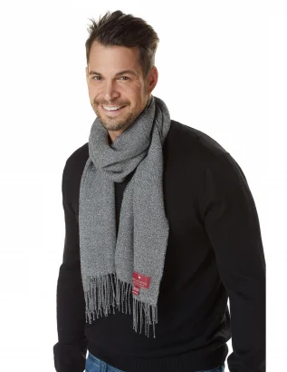 UNI MELANGE scarf in pure Alpaca wool fabric 42x176 cm_86243