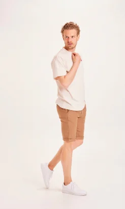 Chuck chino bermuda shorts for men in pure organic Linen_89640