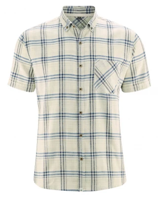 Men's checked summer shirt in hemp and organic cotton_92665