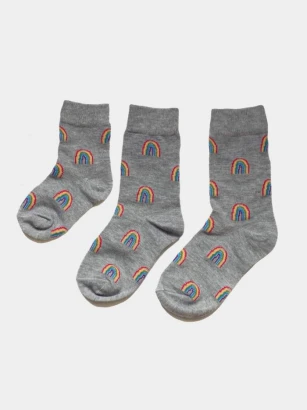 Rainbows socks for babies and children in organic cotton_88957