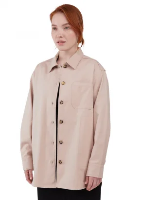 Overshirt Keira giacca camicia da donna in cotone biologico_91348
