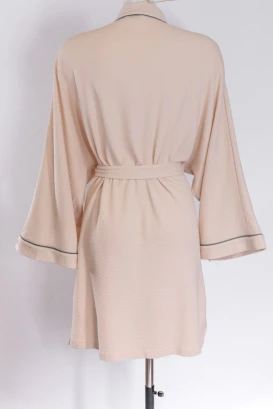 Kimono dressing gown in organic bamboo and cotton_89296