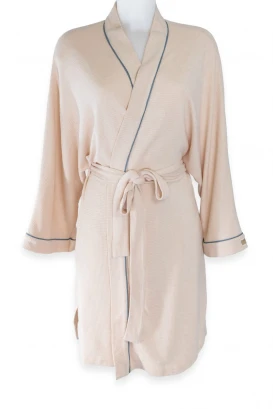 Kimono dressing gown in organic bamboo and cotton_89297