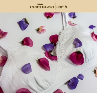 Bra Earth with lace in organic cotton Comazo_90865