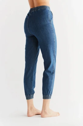 Jeans donna Jogger, Royal Blue in cotone biologico_91409