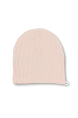 Pink Beanie cap for newborns and baby girls in Organic Bamboo_91703