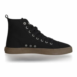 Sneaker Goto High Black in organic cotton Fairtrade_93230