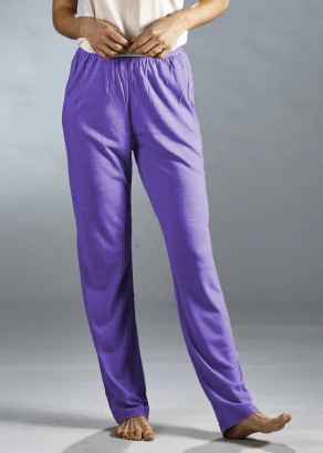 Comfortable trousers for women in pure burette silk_93211