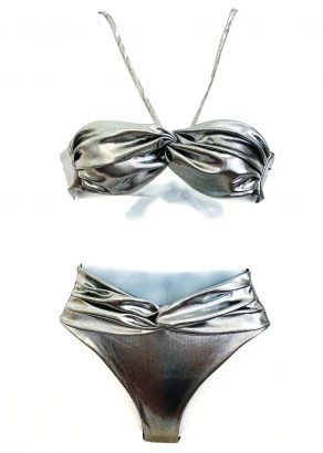 Positano Lurex Bikini Swimsuit in Cotton_94019