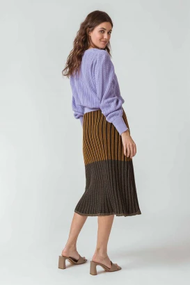 Koba ribbed knit skirt for women in pure organic cotton_96297