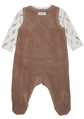 Baby Portabella Bodysuit set in Organic Cotton Chenille_96723