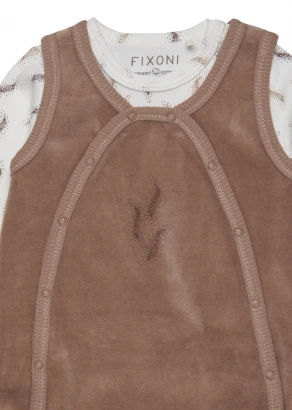 Baby Portabella Bodysuit set in Organic Cotton Chenille_96725