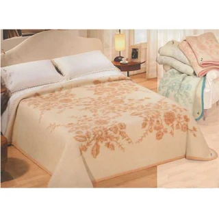 KARIN floral wool blanket for double bed_96866