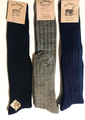 Women's and men's thin long socks in Alpaca and Wool_96819