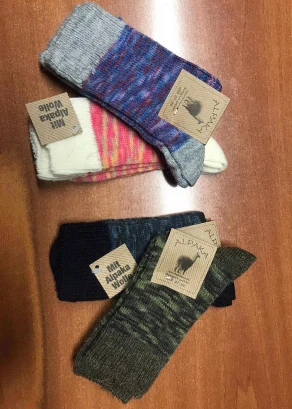 Multicolor Alpaca and Wool Socks for Children_96812