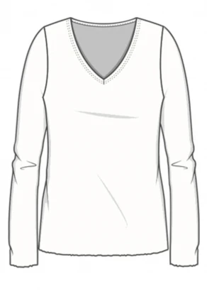 Women's draped BLUSBAR sweater in pure merino wool_97888