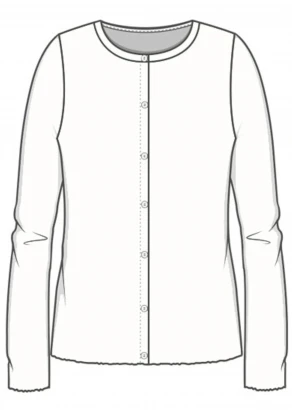 BLUSBAR round neck cardigan for women in pure merino wool_97914