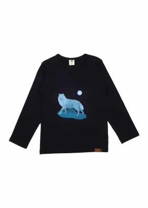 Shirt for children in organic cotton - Wolf_98735