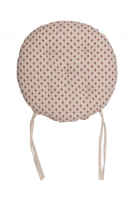 Round seat cushion TRADITIONAL in Organic Cotton_100121
