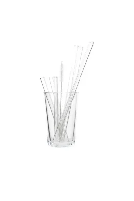 COCKTAIL straws in borosilicate glass set of 6 pieces_100137