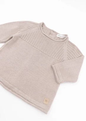 CAMEL organic bamboo back opening sweater for babies_100288
